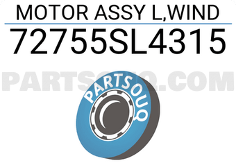 Honda 72755SL4315 MOTOR ASSY L,WIND