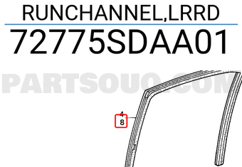 Honda 72775SDAA01 RUNCHANNEL,LRRD