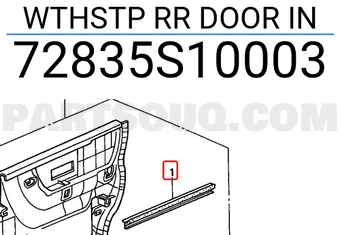 Honda 72835S10003 WTHSTP RR DOOR IN