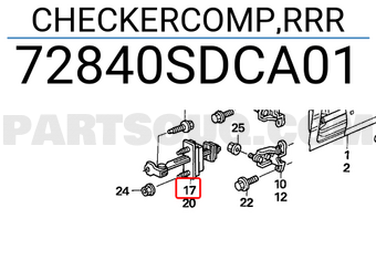 Honda 72840SDCA01 CHECKERCOMP,RRR