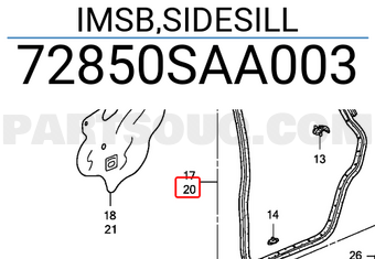 Honda 72850SAA003 IMSB,SIDESILL