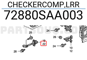 Honda 72880SAA003 CHECKERCOMP,LRR