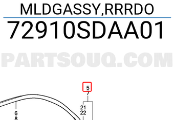 Honda 72910SDAA01 MLDGASSY,RRRDO