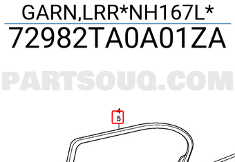 Honda 72982TA0A01ZA GARN,LRR*NH167L*