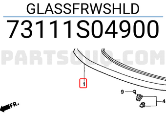 Honda 73111S04900 GLASSFRWSHLD