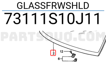 Honda 73111S10J11 GLASSFRWSHLD