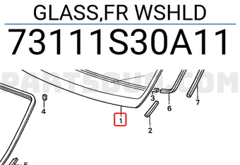 Honda 73111S30A11 GLASS,FR WSHLD