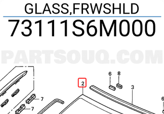 Honda 73111S6M000 GLASS,FRWSHLD