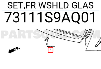 Honda 73111S9AQ01 SET,FR WSHLD GLAS
