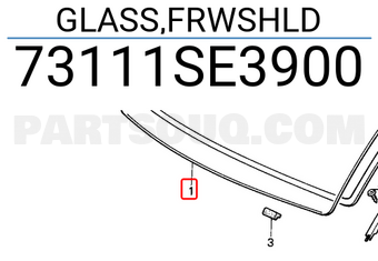Honda 73111SE3900 GLASS,FRWSHLD