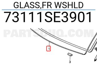 Honda 73111SE3901 GLASS,FR WSHLD