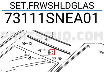 Honda 73111SNEA01 SET,FRWSHLDGLAS