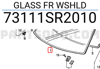 Honda 73111SR2010 GLASS FR WSHLD