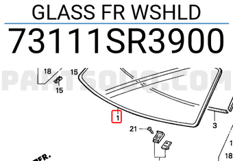 Honda 73111SR3900 GLASS FR WSHLD