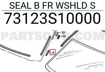 Honda 73123S10000 SEAL B FR WSHLD S