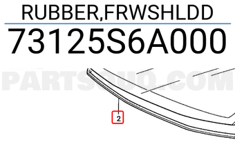 Honda 73125S6A000 RUBBER,FRWSHLDD