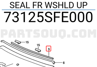 Honda 73125SFE000 SEAL FR WSHLD UP