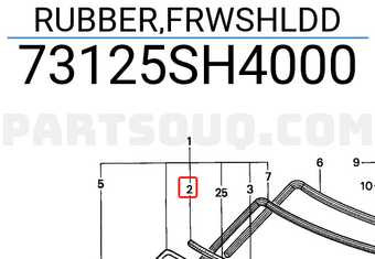 Honda 73125SH4000 RUBBER,FRWSHLDD