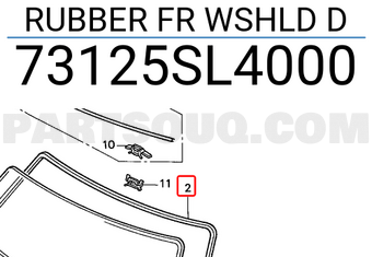 Honda 73125SL4000 RUBBER FR WSHLD D