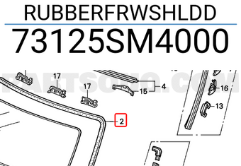 Honda 73125SM4000 RUBBERFRWSHLDD