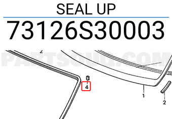 Honda 73126S30003 SEAL UP