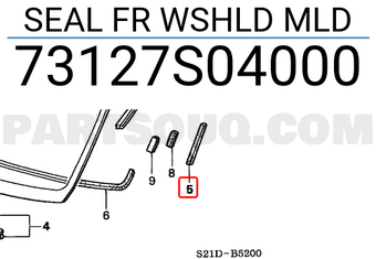 Honda 73127S04000 SEAL FR WSHLD MLD