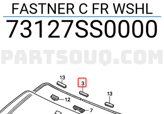 Honda 73127SS0000 FASTNER C FR WSHL
