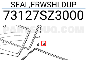 Honda 73127SZ3000 SEAL,FRWSHLDUP