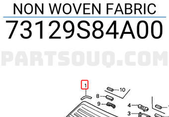 Honda 73129S84A00 NON WOVEN FABRIC