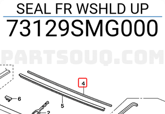 Honda 73129SMG000 SEAL FR WSHLD UP