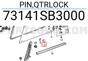 Honda 73141SB3000 PIN,QTRLOCK
