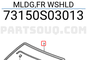 Honda 73150S03013 MLDG,FR WSHLD