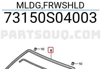 Honda 73150S04003 MLDG,FRWSHLD