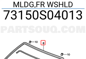 Honda 73150S04013 MLDG,FR WSHLD