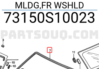 Honda 73150S10023 MLDG,FR WSHLD