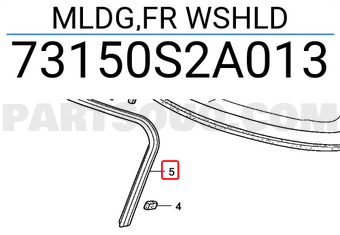 Honda 73150S2A013 MLDG,FR WSHLD