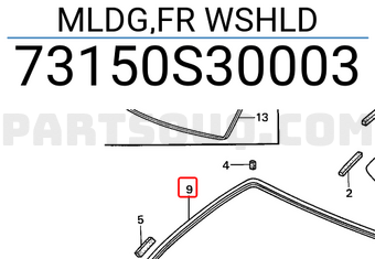 Honda 73150S30003 MLDG,FR WSHLD