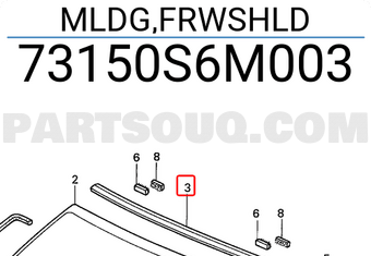 Honda 73150S6M003 MLDG,FRWSHLD