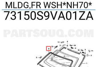 Honda 73150S9VA01ZA MLDG,FR WSH*NH70*