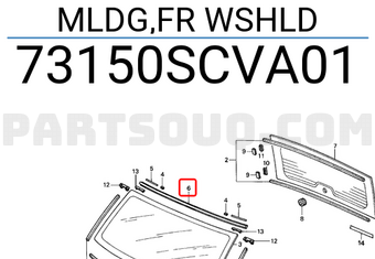 Honda 73150SCVA01 MLDG,FR WSHLD