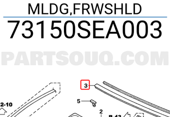 Honda 73150SEA003 MLDG,FRWSHLD