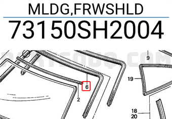 Honda 73150SH2004 MLDG,FRWSHLD