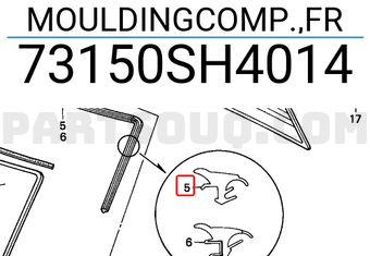 Honda 73150SH4014 MOULDINGCOMP.,FR
