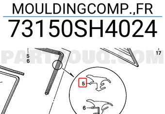 Honda 73150SH4024 MOULDINGCOMP.,FR