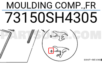 Honda 73150SH4305 MOULDING COMP.,FR