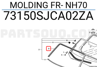 Honda 73150SJCA02ZA MOLDING FR- NH70