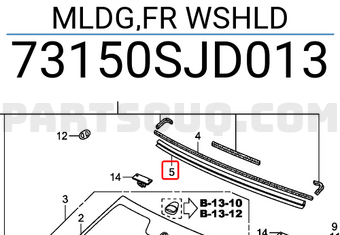 Honda 73150SJD013 MLDG,FR WSHLD