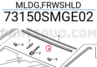 Honda 73150SMGE02 MLDG,FRWSHLD