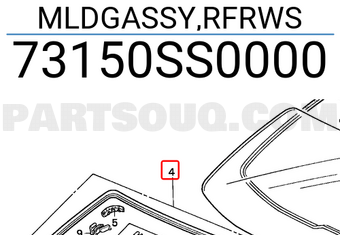 Honda 73150SS0000 MLDGASSY,RFRWS