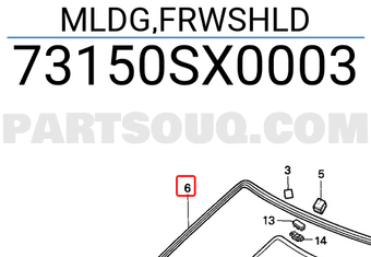 Honda 73150SX0003 MLDG,FRWSHLD